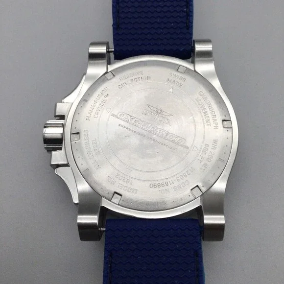 Invicta Reserve Excursion Chronograph Watch Men 54mm Silver Tone New battery